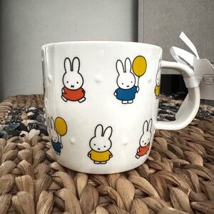 MIFFY by Magenta Patterned Orange Mug NWT 🎀